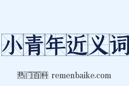 小青年近义词是什么意思的图片